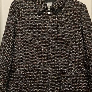 Sag Harbor Vintage Women's Zip Up Tweed Jacket